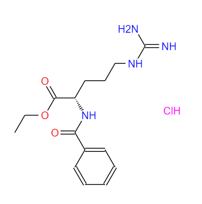  CAS：2645-08-1,中(zhōng)文(wén)名(míng)称：Nα-苄基-L-精(jīng)氨酸乙酯盐酸盐 英文(wén)名(míng)称：Nα-Benzoyl-L-arginineethylesterhydrochloride