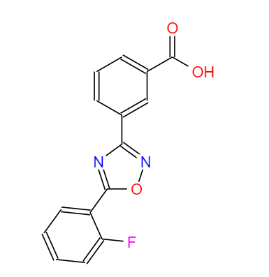 CAS：775304-57-9,中(zhōng)文(wén)名(míng)称：3-[5-(2-氟苯基)-1,2,4-恶二唑-3-基]苯甲酸 英文(wén)名(míng)称：Ataluren(PTC124) 