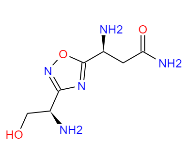 CAS：1673534-73-0，英文(wén)名(míng)称：(S)-3-amino-3-(3-((R)-1-amino-2-hydroxyethyl)-1,2,4-oxadiazol-5-yl)propanamide