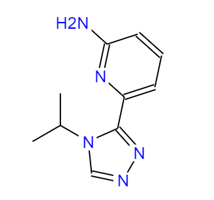 CAS： 1448427-99-3，英文(wén)名(míng)称：6-(4-isopropyl-4H-1,2,4-triazol-3-yl)pyridin-2-amine 