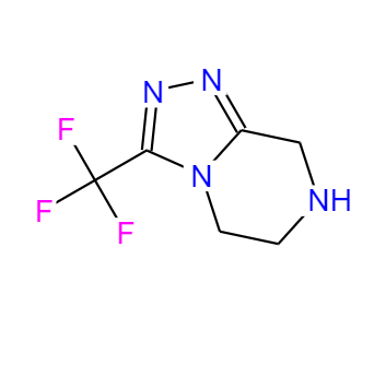 CAS： 486460-21-3，中(zhōng)文(wén)名(míng)称： 3-(三氟甲基)-5,6,7,8-四氢-[1,2,4]三唑并[4,3-a]吡嗪