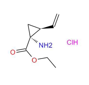 CAS： 259214-56-7，中(zhōng)文(wén)名(míng)称： (1R,2S)-1-氨基-2-乙烯基-环丙羧酸乙酯盐酸盐