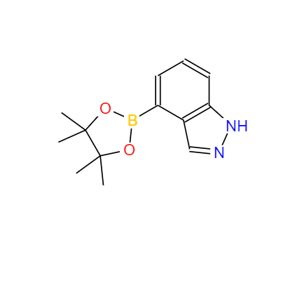 CAS：885618-33-7，中(zhōng)文(wén)名(míng)称：1H-吲唑-4-硼酸频哪醇酯 英文(wén)名(míng)称：4-(4,4,5,5-Tetramethyl-[1,3,2]dioxaborolan-2yl)-1H-indazole