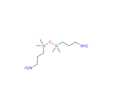 CAS： 2469-55-8，中(zhōng)文(wén)名(míng)称： 1,3-双(3-氨基丙基)-1,1,3,3-四甲基二硅氧烷 英文(wén)名(míng)称：1,3-Bis(aminopropyl)tetramethyldisiloxane 