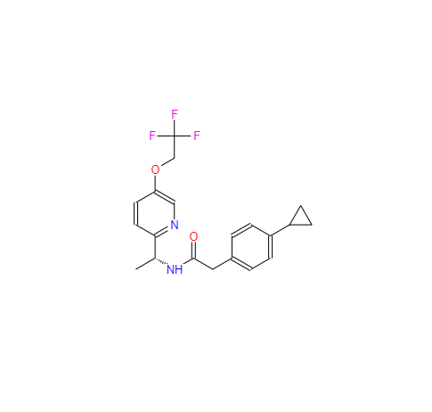 CAS： 953778-63-7，中(zhōng)文(wén)名(míng)称： 2(4-环丙基苯基)-N[(1R)- 1 -[5 -(2,2,2-三氟乙氧基)吡啶-2-基]乙基]乙酰胺