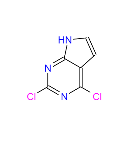 CAS：90213-66-4，2,4-二氯吡咯并嘧啶 ，英文(wén)名(míng)称：2,4-Dichloro-7H-pyrrolo[2,3-d]pyriMidine 