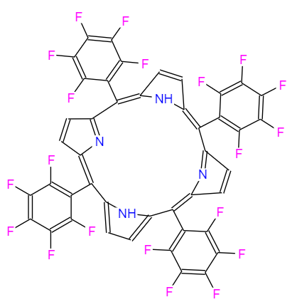  CAS：25440-14-6，中(zhōng)文(wén)名(míng)称：5,10,15,20-四(五氟苯基)卟啉， 英文(wén)名(míng)称：5,10,15,20-Tetrakis(pentafluorophenyl)porphyrin